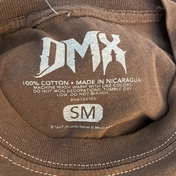 DMX Men's Graphic T Shirt Brown Skull East Coast Rap Unisex Size Small NWT - Picture 4 of 4